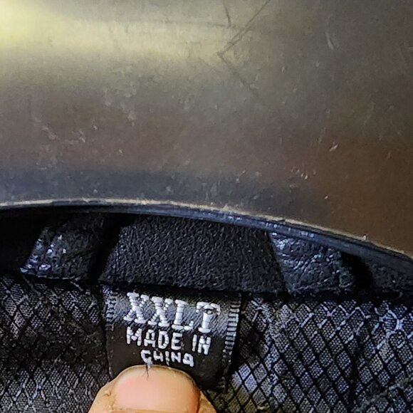 Men's 2XLT R&O By Reilly Olmes Full Zip Black Leather Bomber Jacket/Coat - Picture 9 of 12